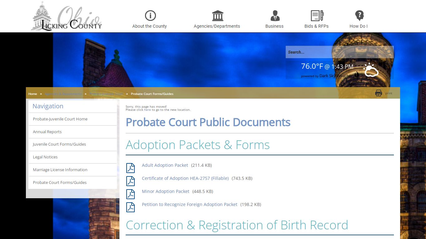 Licking County - Probate Court Forms/Guides
